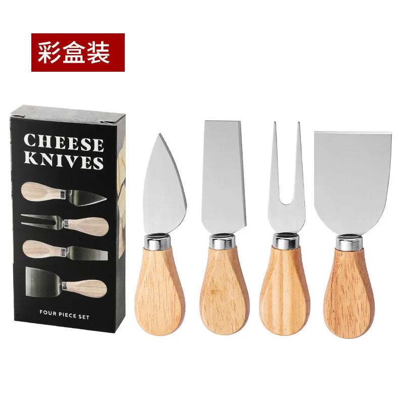 Kitchen Manual Cheese Knife Set Multi-functional Cheese Cutter Fork In Box
