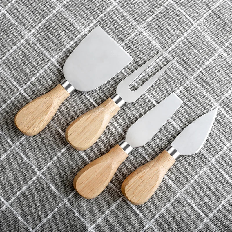 Kitchen Manual Cheese Knife Set Multi-functional Cheese Cutter Fork In Box