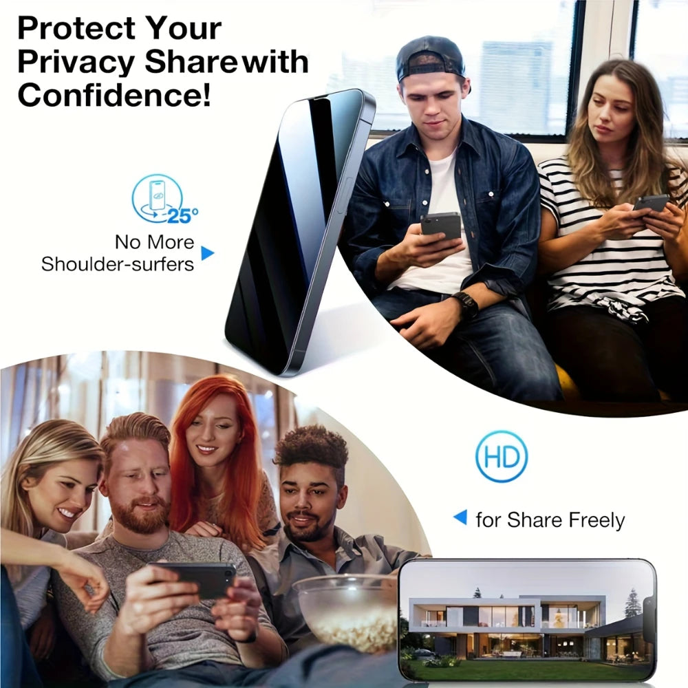 NNBILI 4Pcs Complete Coverage Tempered Glass Screen Protectors Designed For Various For iPhone 17 16 15 14 13 12 11Pro MAX Phone