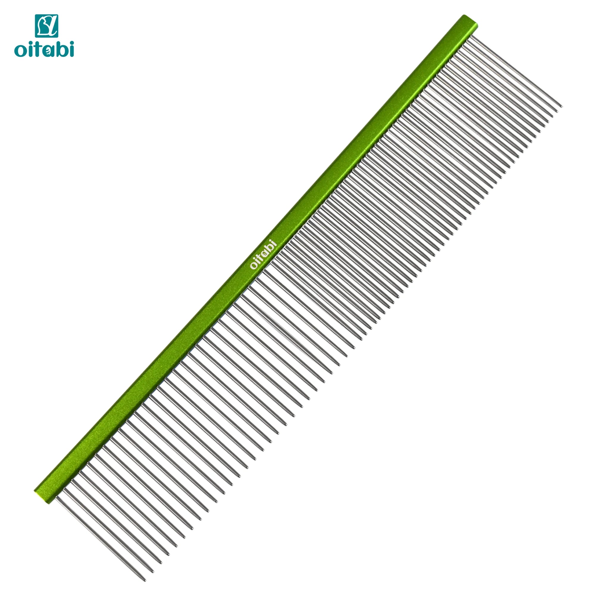 Oitabi Professional Pet Grooming Comb for Removing Matted Fur, Prevents Knots and Mats, Long Teeth Long & Short Haired Pet Comb