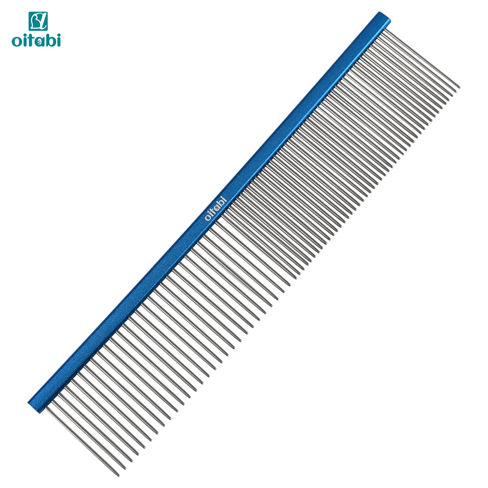 Oitabi Professional Pet Grooming Comb for Removing Matted Fur, Prevents Knots and Mats, Long Teeth Long & Short Haired Pet Comb