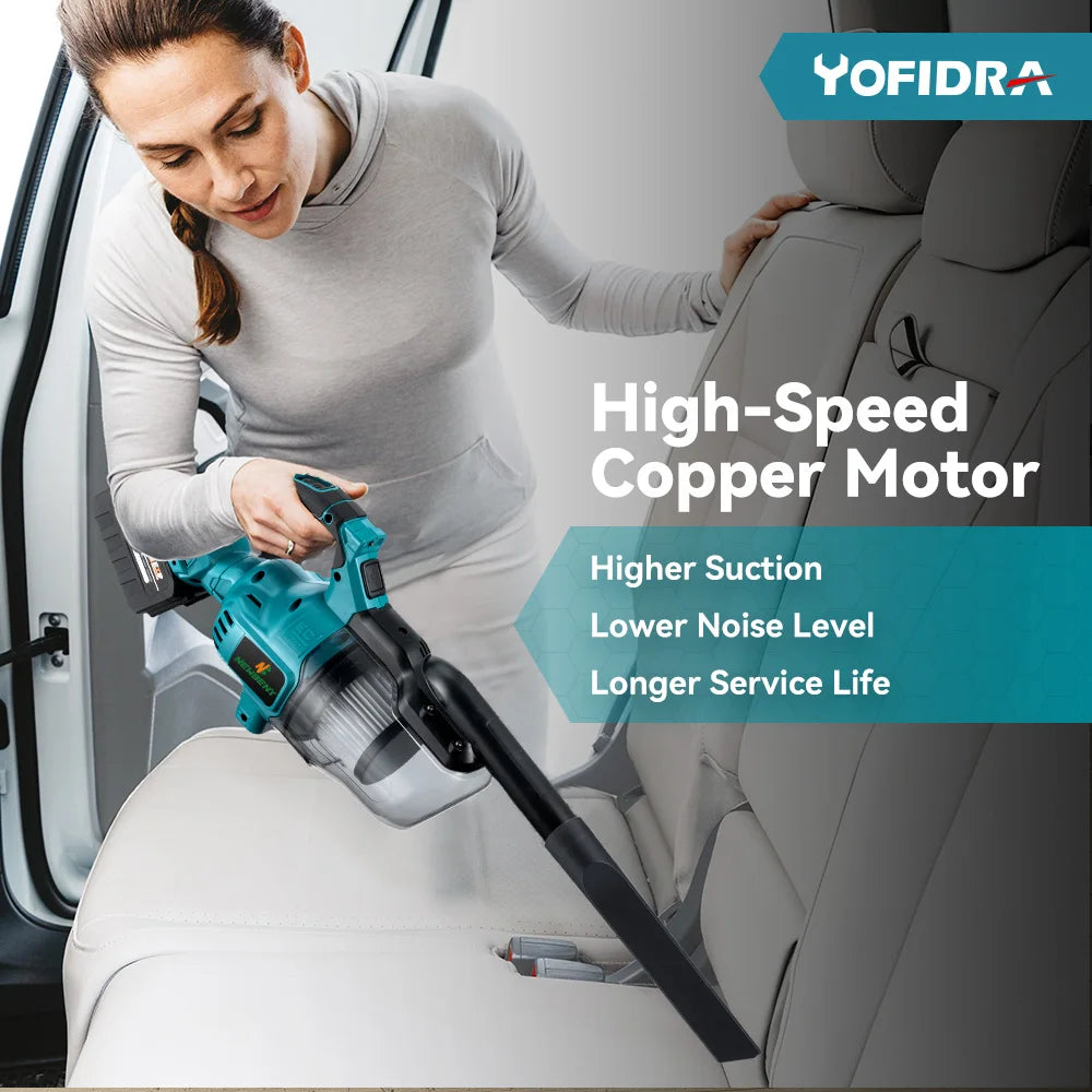 YOFIDRA 1000W Cordless Electric Vacuum Cleaner Efficient Rechargeable Dust Catcher Cleaning Power Tools For Makita Battery Pin