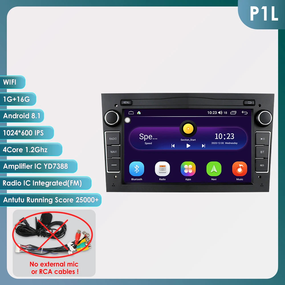 HIZPO 2Din 7inch Android Car Radio for Opel Astra H G J Zafira B Corsa C D Antara Vectra Vivaro GPS RDS DSP 4G CarPlay Autoradio