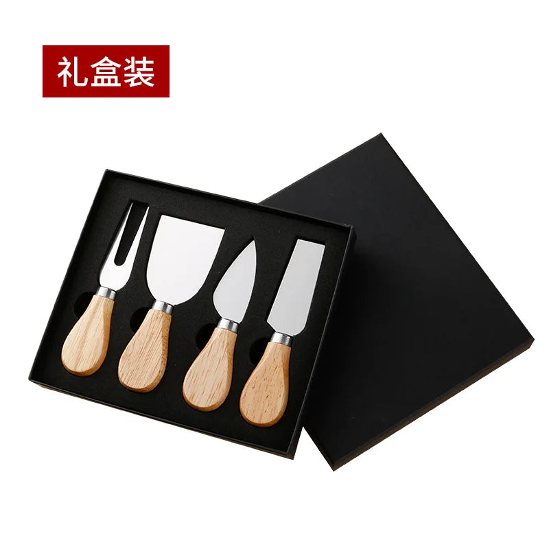 Kitchen Manual Cheese Knife Set Multi-functional Cheese Cutter Fork In Box