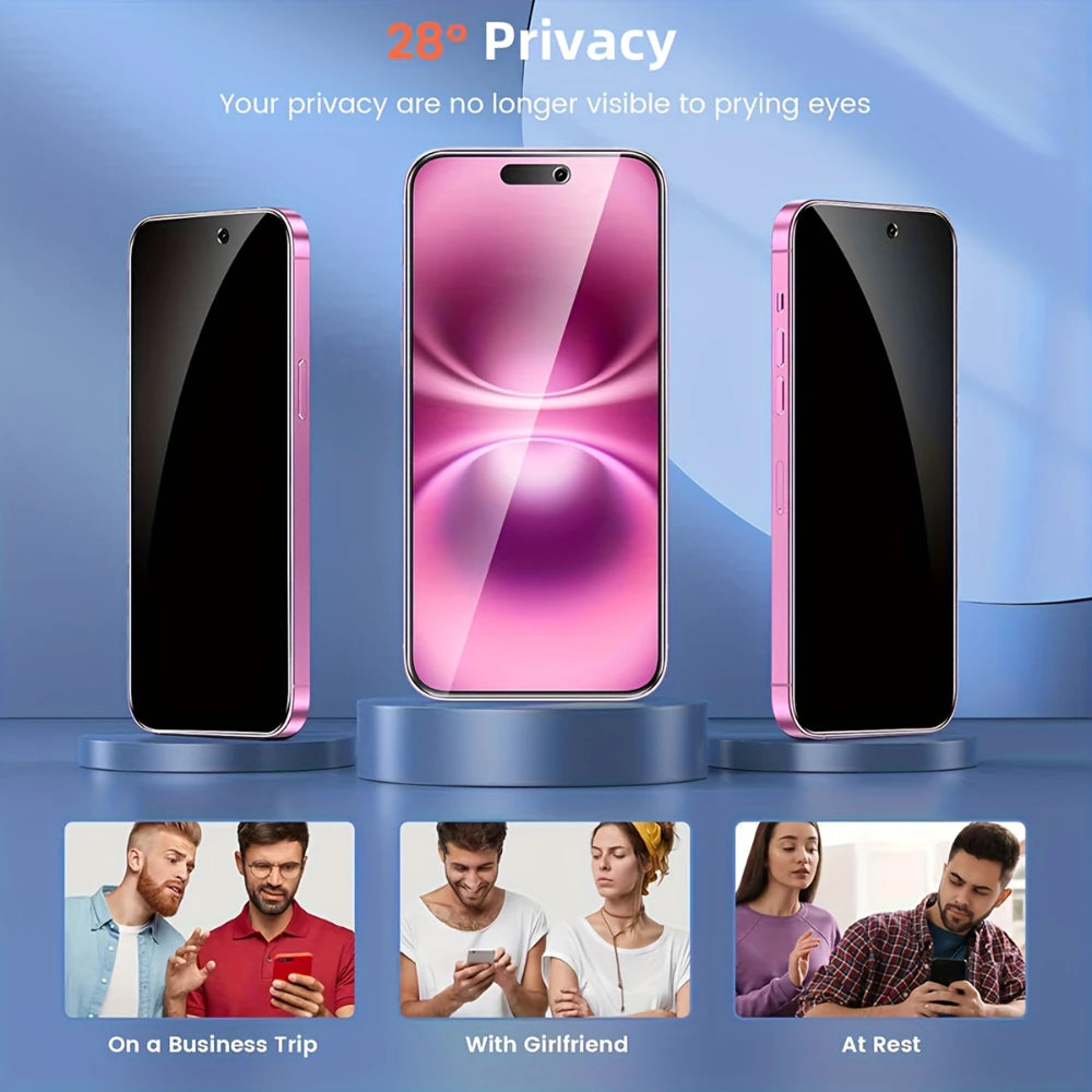 NNBILI 4Pcs Complete Coverage Tempered Glass Screen Protectors Designed For Various For iPhone 17 16 15 14 13 12 11Pro MAX Phone