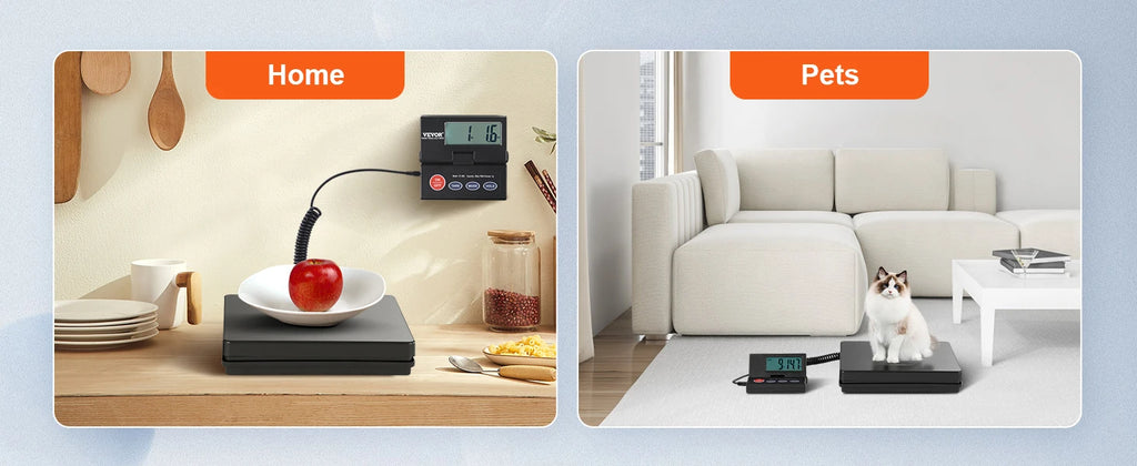 SucceBuy 110 lbs Digital Postal Shipping Scale with Timer 90° Foldable LCD Screen AC/DC Powered Package Scale for Laggage Home