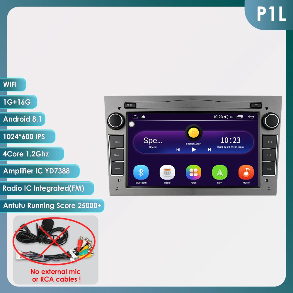 HIZPO 2Din 7inch Android Car Radio for Opel Astra H G J Zafira B Corsa C D Antara Vectra Vivaro GPS RDS DSP 4G CarPlay Autoradio